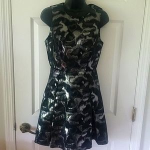 FOREVER 21 metallic abstract dress